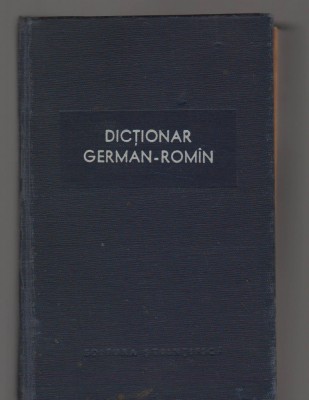 C9393 DICTIONAR GERMAN - ROMAN - IZBASESCU, 1958 foto