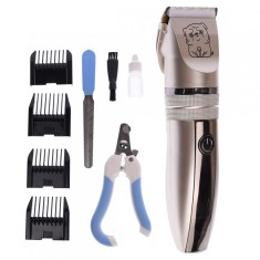 Masina de tuns animale fara fir Surker SK-600, cutit ceramic si 9 accesorii