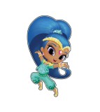 Autocolant sticker decorativ de perete 3D din desene animate Shimmer and Shine-Tip Shimmer