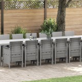 VidaXL Set de dining pentru grădină 17 pcs Gri deschis 16-Persoane