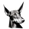 Sticker decorativ, Caine, Negru, 76 cm, 8297ST