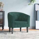Gossi fotoliu tip cuva, verde inchis, catifea