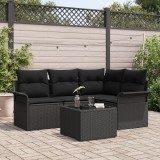 Gossi set canapea 5 piese gradina cu pernite bej poliratan
