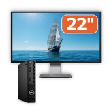 Pachet Dell OptiPlex 3090 Mini PC i3-10105T, 8GB DDR4, SSD 256GB, Monitor 22 inch