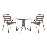 Cumpara ieftin Masa dining Watson-Sussie, Pako World, Metal, Maro, 60x60x70 cm