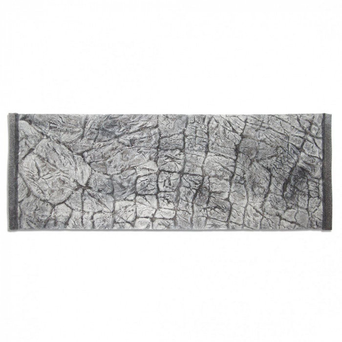 Decor 3D acvariu 100 x 40 cm &ndash; subțire GREY