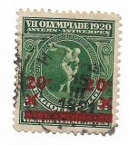 Belgia - Marci cu supratipar, 1921 - 20 C/5 C, obliterat