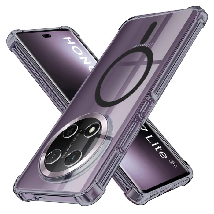 Husa silicon Honor Magic7 Lite X9c Techsuit - Shockproof Clear Silicone MagSafe