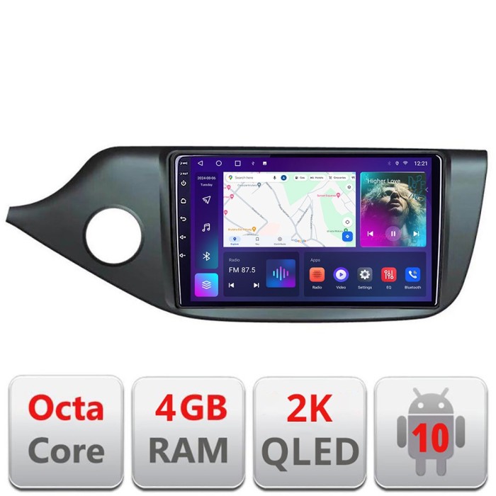 Navigatie Kia Ceed 2012-2018 C-KI39 Android Octa Core Ecran 2K QLED GPS 4G 4+32GB 360 KIT-KI39+EDT-E409-2K CarStore Technology