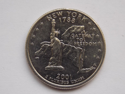 QUARTER DOLLAR 2001 USA-NEW YORK foto