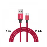 Cablu MicroUSB Devia Pheez Series Red 1m