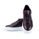 Sneakers barbati iguana bordo din piele SK19
