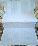 Fata de masa Vintage din dantela bumbac cu broderie sparta