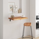 VidaXL Raft perete 40x40x3,8 cm pătrat lemn masiv acacia margine vie