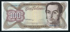 VENEZUELA █ bancnota █ 100 Bolivares █ 1992 █ P-66d █ UNC █ necirculata