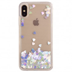 Husa Silicon Fashion iPhone XS Max Liquid Argintie