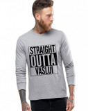 Cumpara ieftin Bluza barbati gri cu text negru - Straight Outta Vaslui - 2XL, THEICONIC