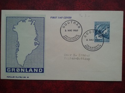 1957-Groenlanda-FDC foto