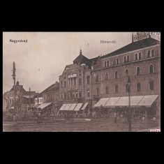 Carte poștală veche Oradea &ndash; B&eacute;mer-t&eacute;r - Hotel Pannonia &ndash; 1918