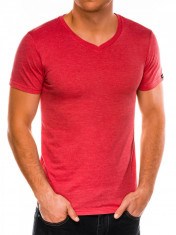 Tricou slim fit barbati S1041 - corai foto