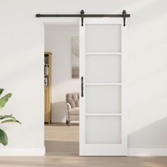 vidaXL ușa de interior cu sticlă &quot;ORKDAL&quot; Alb 73,5x211x4 cm