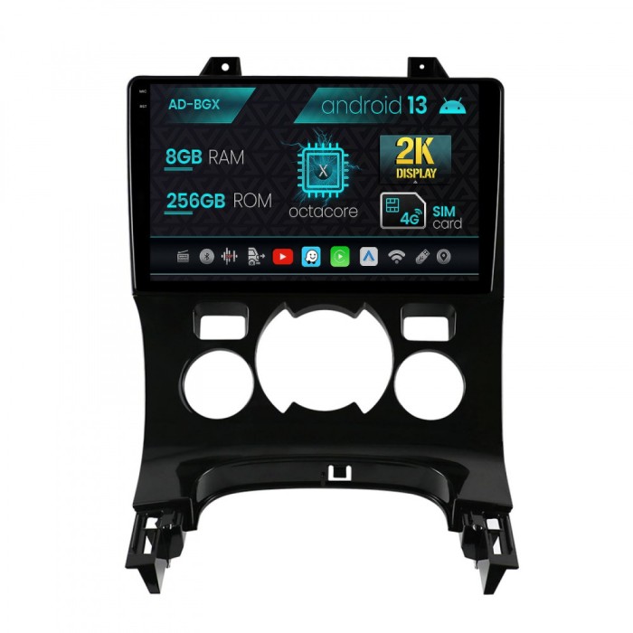 Navigatie Peugeot 3008 5008, Android 13, X-Octacore 8GB RAM + 256GB ROM, 9.5 Inch - AD-BGX9008+AD-BGRKIT259