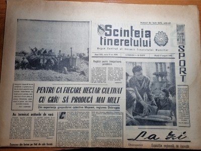 scanteia tineretului 27 august 1963-art. regiunea arges,timisoara ,deva,galati foto