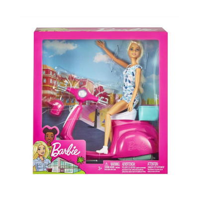 Papusa Barbie cu Scooter - Mattel foto