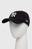 New Era șapcă din amestec de l&acirc;nă culoarea negru, cu imprimeu, NEW YORK YANKEES