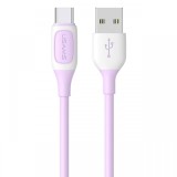 Usams Cablu Jelly Series Fast Charging USB la Type-C, 3A, 1m, Mov