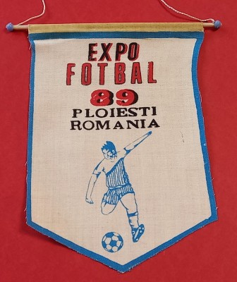 Fanion fotbal - &amp;quot;EXPO&amp;quot; FOTBAL 1989 PLOIESTI (varianta 1) foto