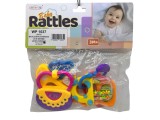 Set 3 Zornăitoare și Jucării de Dentiție pentru Bebeluși Multicolore
