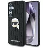 Husa Samsung Galaxy S25 Plus - Karl Lagerfeld Hardcase Monogram Leather (KLHCS25MPGKLKIPK) - Karl Head Pin