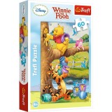 PUZZLE TREFL 60 WINNIE THE POOH TOTI LA TREABA, TREFL 60P