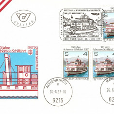 NAVIGATIE ANIVERSARE A 100 DE ANI AUSTRIA FDC 1987