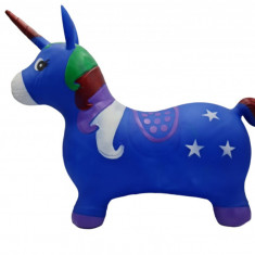 Unicorn din cauciuc gonflabil albastru, 7Toys