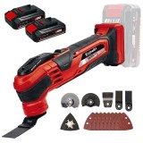 Einhell TE-MG 18 Li VARRITO PXC + Twinpack CB - Multicutter accesorii + Set 2 acumulatori Li-Ion 18 V 2.5 Ah