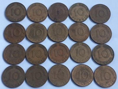 Germania, Lot 10 Pfennig foto