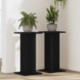 Cumpara ieftin Suport pentru plante 2 buc. Stejar Negru 30 x 30 x 60 cm
