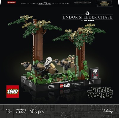 LEGO STAR WARS DIORAMA DE URMARIRE CU SPEEDERUL PE ENDOR 75353 foto