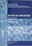 STUDII SI CERCETARI DIN DOMENIUL STIINTELOR SOCIO-UMANE VOL.23-MONICA ALBU, NARCISA COZEA SI COLAB.-244185