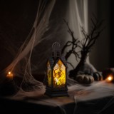 Decoratiune luminoasa de Halloween - vrajitoare - LED galben - 17,5 x 6,3 x 6,3 cm - 3 x LR44