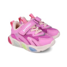 Sneakers cu luminite garvalin 251808, roz (marime: 24 (14,8-15,4 cm))