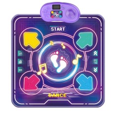 Jucarie Interactiva, Cyrax, Covor Muzical de Dans, 4-6 Ani, Bluetooth, 4 Moduri, 90 x 90 cm, Mov