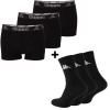 Set 3 Perechi Sosete + 3 Boxeri Kappa Barbati, Bumbac/Elastan, Marimi M-XXL, 39-46