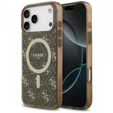 Husa MagSafe pentru Apple iPhone 17 Pro Max, Guess, IML 4G Background, Maro
