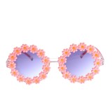 Ochelari de soare cu flori roz