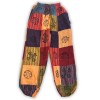 Pantaloni Motiv de Ciuperca - Design Block Print - Tonuri de Portocaliu