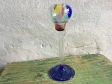 Sfesnic din sticla colorata si transparenta model interesant anii 70 !