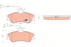 TRW GDB1260 COTEC set placute frana,frana disc